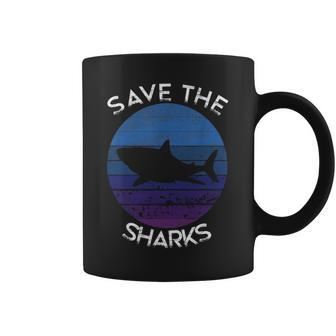 Diving Shark Shark Shark Fish Retro Vintage Coffee Mug - Thegiftio UK