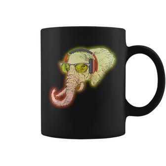 Dj Elephant Graphic Design Printed Casual Daily Basic Coffee Mug - Thegiftio UK