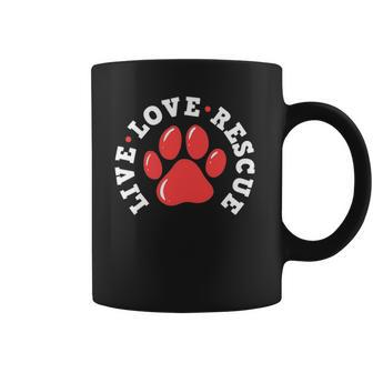 Dog Rescue Adopt Dog Paw Print Coffee Mug | Mazezy