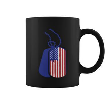 Dog Tag American Flag 4Th Of July Independence Day Patriotic Coffee Mug - Monsterry