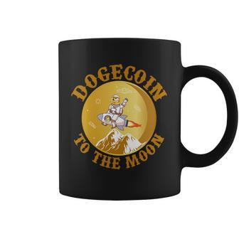 Dogecoin Vintage To The Moon Tshirt Coffee Mug - Monsterry DE