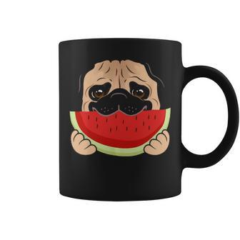 Dogs 365 Cute Watermelon And Pug Dog Coffee Mug - Thegiftio UK