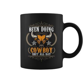 Doing Cowboy Shit All Day Graphic Design Printed Casual Daily Basic Coffee Mug - Thegiftio UK