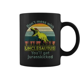 Dont Mess With Unclesaurus Tshirt Coffee Mug - Monsterry UK