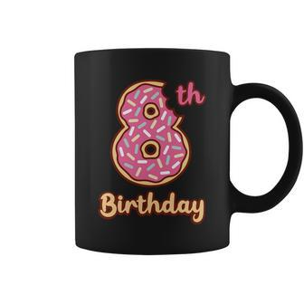 Donuts Birthday 8Th Birthday Donuts Donuts Number 8 Eight Birthday Donut Coffee Mug - Thegiftio UK