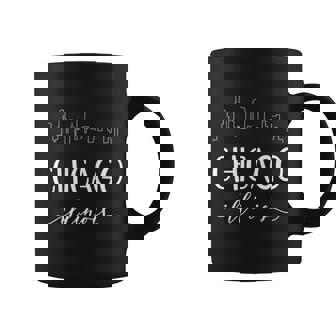 Downtown Chicago Illinois City Skyline Calligraphy Gift Graphic Design Printed Casual Daily Basic Coffee Mug - Thegiftio