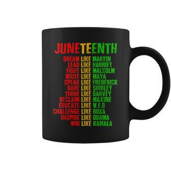 Dream Like Leader Junenth Black History Month Mens Womens Coffee Mug - Thegiftio UK