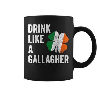 Drink Like A Gallagher St Patricks Day Beer Drinking Coffee Mug - Thegiftio UK