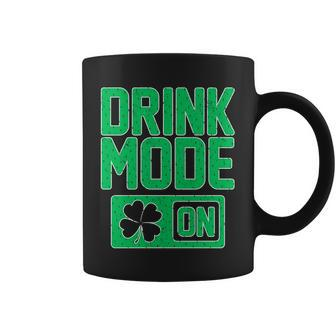 Drink Mode On Irish Clover Graphic Design Printed Casual Daily Basic Coffee Mug