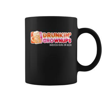 Drunken Grownups American Dad Run On Beer Funny Coffee Mug - Monsterry