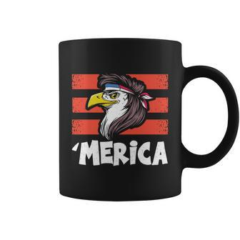 Eagle Mullet 4Th Of July 2021Gift Usa American Flag Merica Cool Gift Coffee Mug - Monsterry