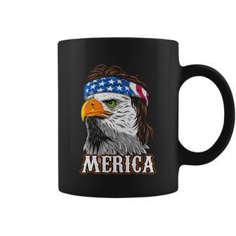 Eagle Mullet 4Th Of July Cool Gift Usa American Flag Merica Gift Coffee Mug - Monsterry DE