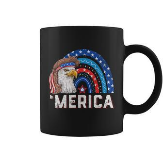 Eagle Mullet 4Th Of July Rainbow Usa American Flag Merica Gift Coffee Mug - Monsterry AU