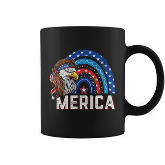 Eagle Mullet 4Th Of July Rainbow Usa American Flag Merica Gift V2 Coffee Mug - Monsterry CA