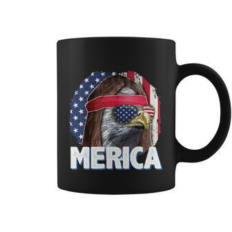 Eagle Mullet Merica American Flag Stars Stripes 4Th Of July Gift Coffee Mug - Monsterry