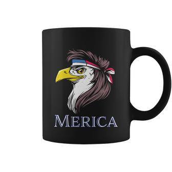 Eagle With A Mullet Merica 4Th Of July Usa American Flag Gift Coffee Mug - Monsterry CA