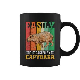 Easily Distracted By Capybara Animal Lover Rodent Gift Coffee Mug - Monsterry AU