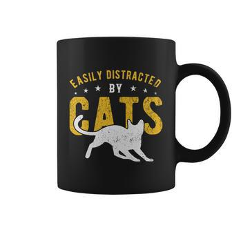 Easily Distracted By Cats Gift Coffee Mug - Monsterry AU