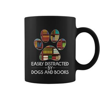 Easily Distracted By Dogs And Books Graphic Design Printed Casual Daily Basic Coffee Mug - Thegiftio
