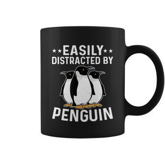 Easily Distracted By Penguins Gentoo Adelie Penguin Lovers Gift Coffee Mug - Monsterry