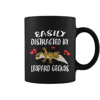 Easily Distracted Leopard Geckos Lizard Lover Gift Coffee Mug - Monsterry