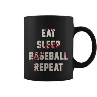 Eat Sleep Baseball Repeat Gift Baseball Player Fan Funny Gift Coffee Mug - Monsterry