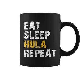 Eat Sleep Hula Hoop Repeat Coffee Mug - Monsterry