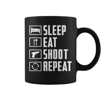 Eat Sleep Repeat V2 Coffee Mug - Seseable