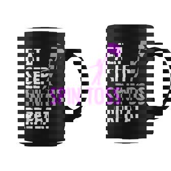 Eat Sleep Spin Toss Repeat Funny Flag Spinning Color Guard Coffee Mug - Thegiftio