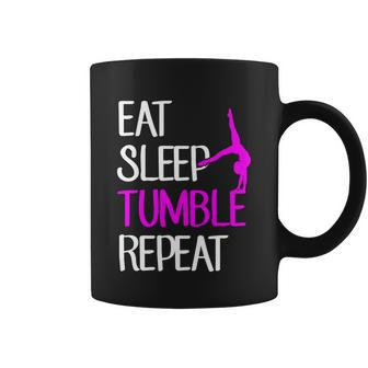 Eat Sleep Tumble Repeat Gift Funny Gymnastics Gymnast Meaningful Gift Coffee Mug - Thegiftio UK