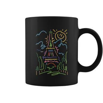 Eiffel Tower Paris Cool Gift Hand Painted Paris France Graphic Design Printed Casual Daily Basic Coffee Mug - Thegiftio UK