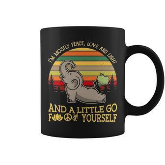 Elephant Peace Love And Light Coffee Mug - Thegiftio UK