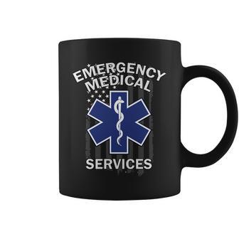 Emergency Medical Services Flag Graphic Design Printed Casual Daily Basic Coffee Mug - Thegiftio UK