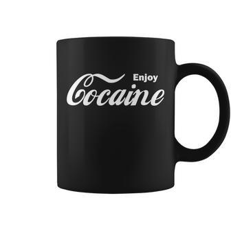 Enjoy Cocaine Tshirt Coffee Mug - Monsterry