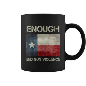 Enough End Gun Violence Texas Flag Awareness No Gun Graphic Design Printed Casual Daily Basic V2 Coffee Mug - Thegiftio UK