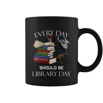Everyday Should Be Library Day Read Books Librarian Cute Gift Graphic Design Printed Casual Daily Basic Coffee Mug - Thegiftio UK