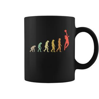 Evolution Basketball Human Evolution Basketball Player Silhouette Basketball Coffee Mug - Monsterry UK