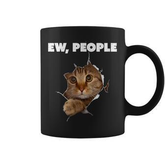Ew People Cat Meow Kitty Funny Cats Mom And Cat Dad Coffee Mug - Thegiftio UK