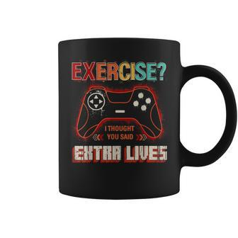 Extra Lives Funny Video Game Controller Retro Gamer Boys V16 Coffee Mug - Thegiftio UK