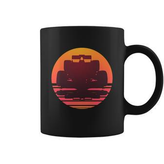 F1 Formula 1 Racing Car Retro Sunset Emblem Coffee Mug - Monsterry UK
