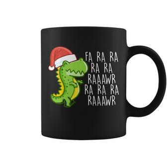 Fa Ra Ra Rawr Dinosaur Christmas Tshirt Coffee Mug - Monsterry