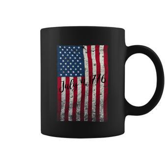 Faded Vintage American Flag 4Th Of July 1776 The Original Coffee Mug - Monsterry CA