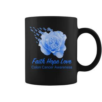 Faith Hope Love Colon Cancer Awareness Coffee Mug - Monsterry