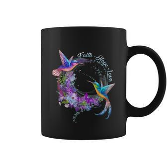 Faith Hope Love Hummingbird V2 Coffee Mug - Monsterry