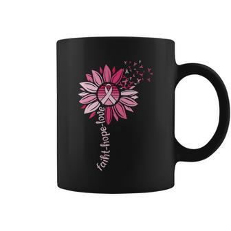 Faith Hope Love Pink Ribbon Breast Caner Coffee Mug - Monsterry CA