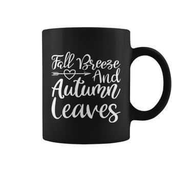 Fall Breese And Autumn Leaves Halloween Quote Graphic Design Printed Casual Daily Basic Coffee Mug - Thegiftio UK