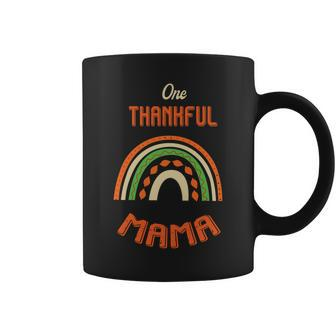 Fall Rainbow One Thankful Mama Gift For Mom Coffee Mug - Seseable