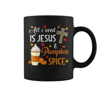 Fall Season - All I Need Is Jesus And Pumpkin Spice Coffee Mug - Thegiftio UK