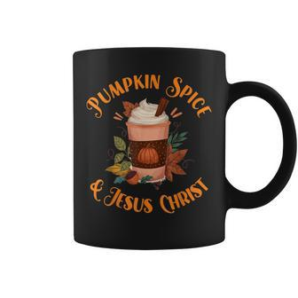 Fall Season Cute Pumpkin Spice And Jesus Christ Thanksgiving  Coffee Mug