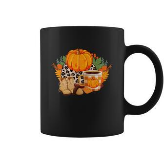 Fall Season Lovers Pumpkin Shoes Sweater Weather Coffee Mug - Seseable